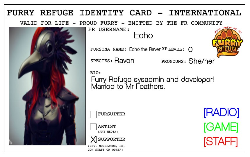 🎉 Exciting News, Furry Refuge Community! (New Furry ID Cards)🎉