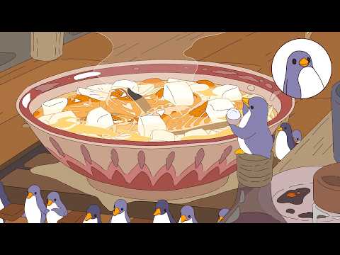 Penguins Making Salmon Miso Soup【cooking animated film】