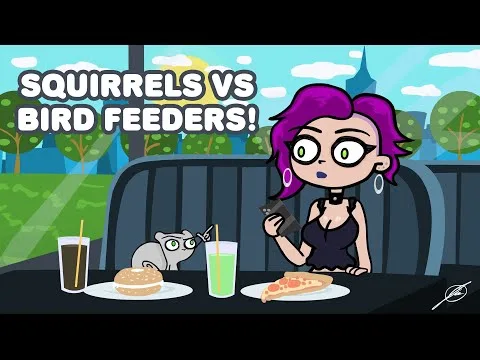 Squirrels vs Bird Feeders : Neurotically Yours ‘Bits’ (Foamy The Squirrel)