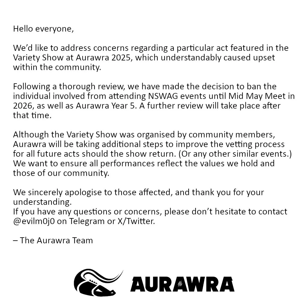 Aurawra 2025 Variety Show Incident