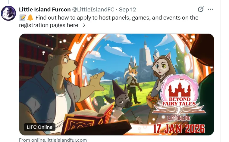 Little Island Fur Con Online 1-17-26