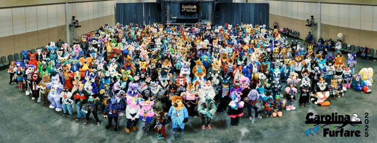 Carolina Furfare 2025 Fursuiter Group Photo