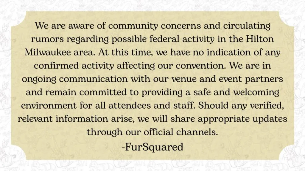 Fur Squared ICE Warning