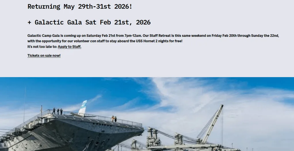 Galatic Camp 2026 Reg Open