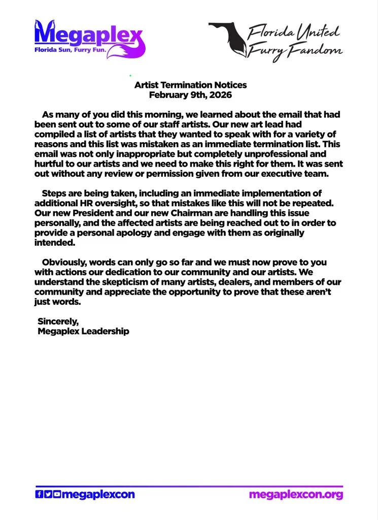 Megaplex Corrects Mistake