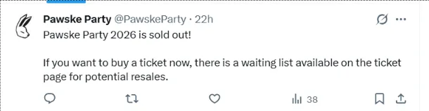 Pawske Party (Norway) Sold Out