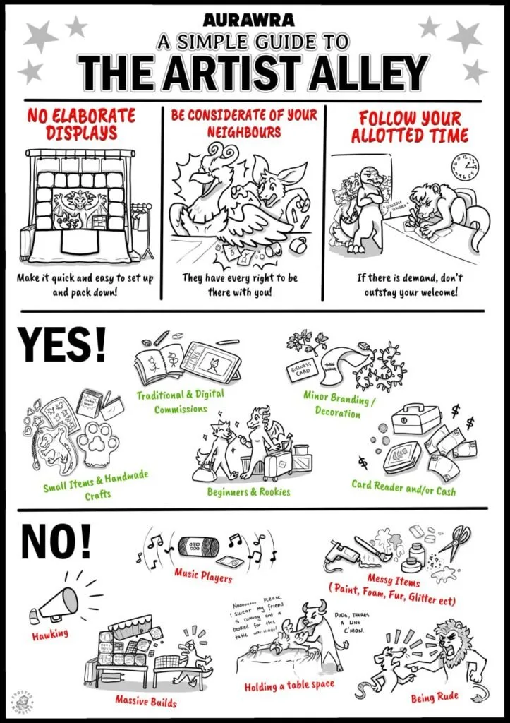 Aurawra Guide to Artist Alley